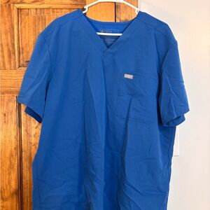 FIGS Men's Classic Blue V-Neck Shirt